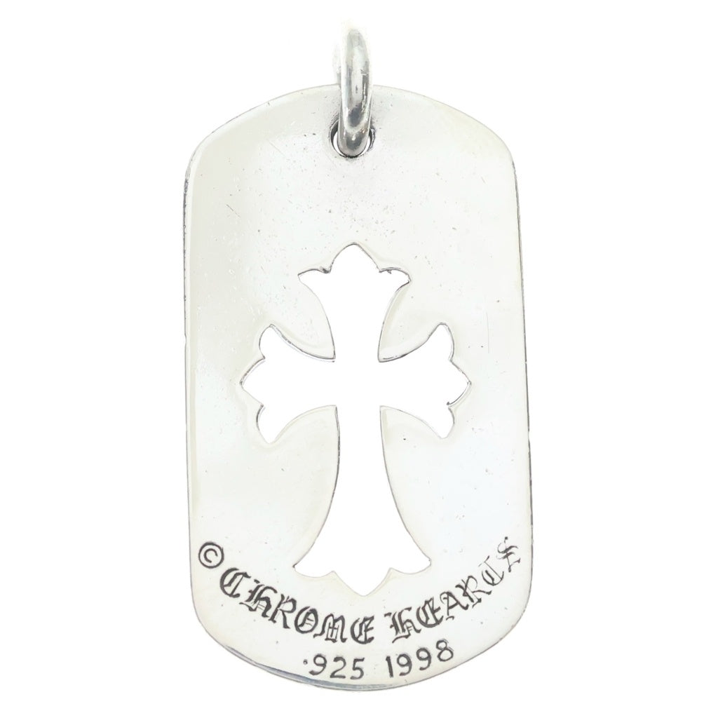 CHROME HEARTS(クロムハーツ) D TAG LRG CO CRS カットアウトクロスドッグタグ ラージ ペンダントトップ シルバー BCA239