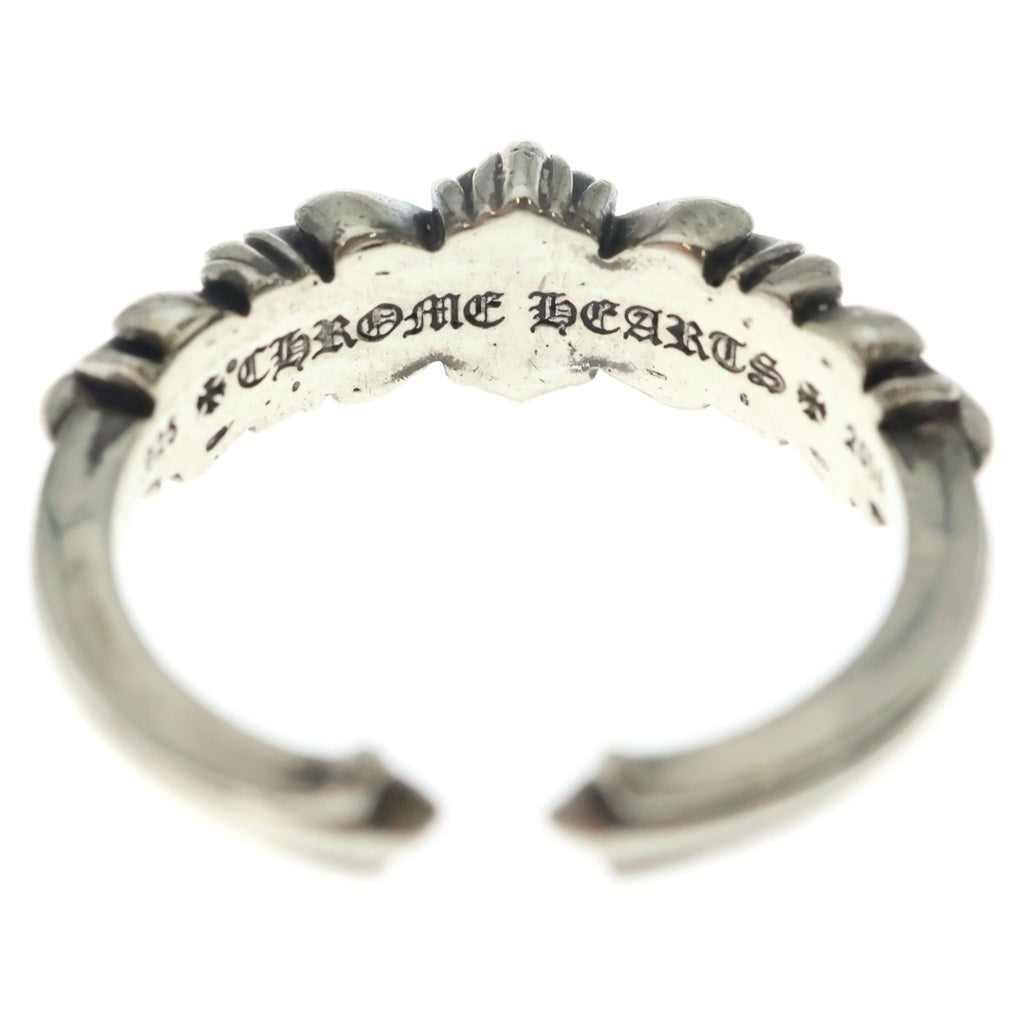 CHROME HEARTS(クロムハーツ) BABY CLSC P/DIA ベイビークラシックダブルフローラルクロスリング PAVEダイヤ シルバー