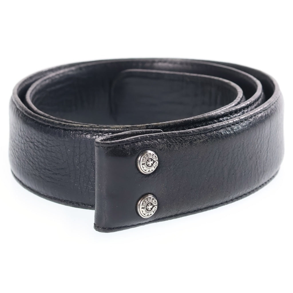 CHROME HEARTS(クロムハーツ) 1.5 STRAP 1.5インチ ホースシューリベッツ レザーベルトストラップ ブラック