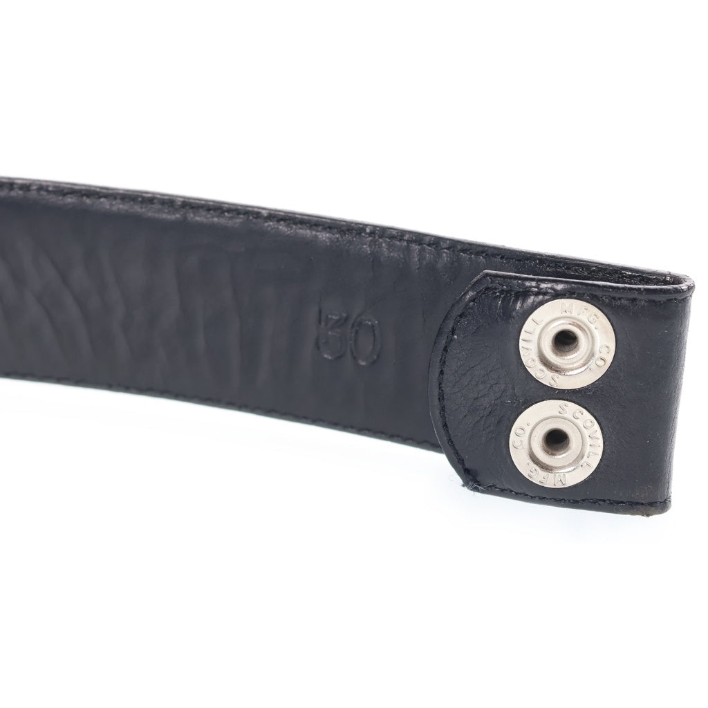 CHROME HEARTS(クロムハーツ) 1.5 STRAP 1.5インチ ホースシューリベッツ レザーベルトストラップ ブラック