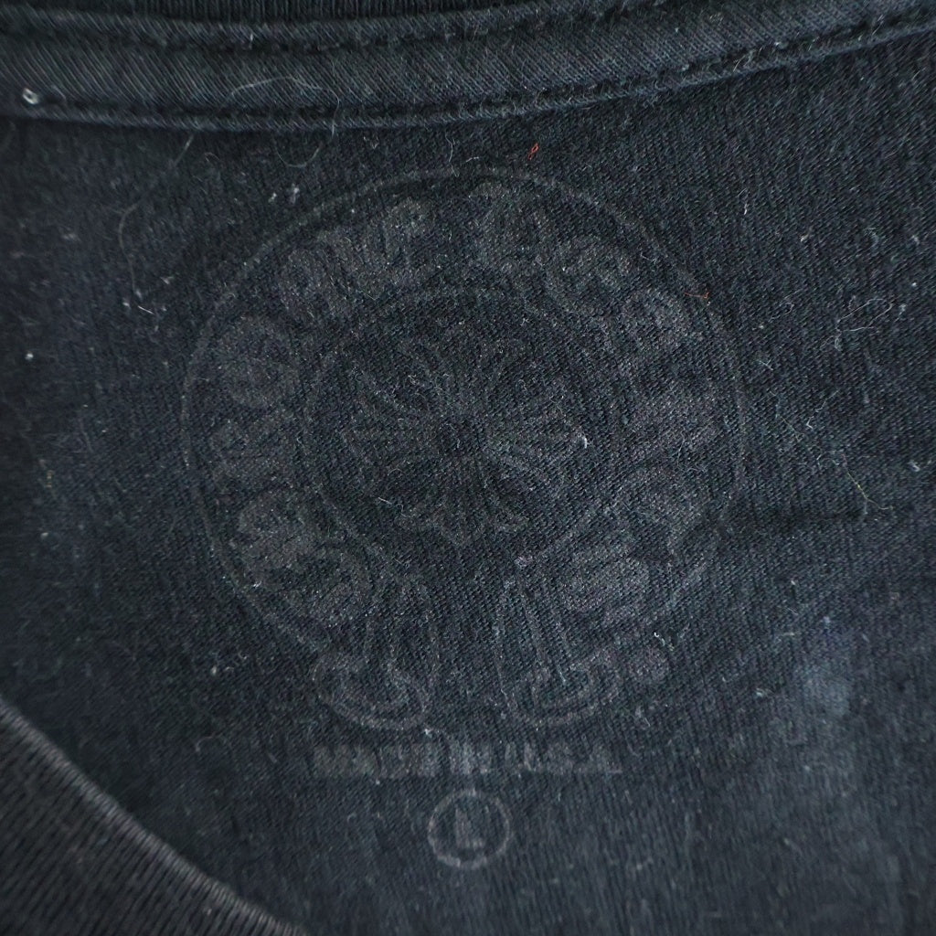 CHROME HEARTS(クロムハーツ) DBL FLRL EYE CHART L/S TEE ダブルフローラル アイチャートプリント長袖Tシャツ ブラック