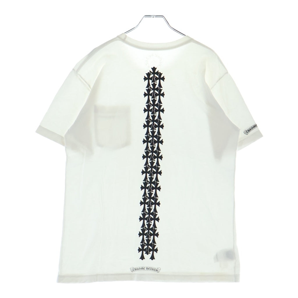 CHROME HEARTS(クロムハーツ) Cemetery Cross Tire Track Tee セメタリークロスタイヤトラック 半袖Tシャツカットソー ホワイト