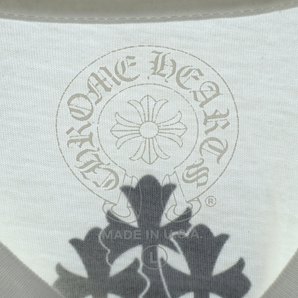 CHROME HEARTS(クロムハーツ) Cemetery Cross Tire Track Tee セメタリークロスタイヤトラック 半袖Tシャツカットソー ホワイト