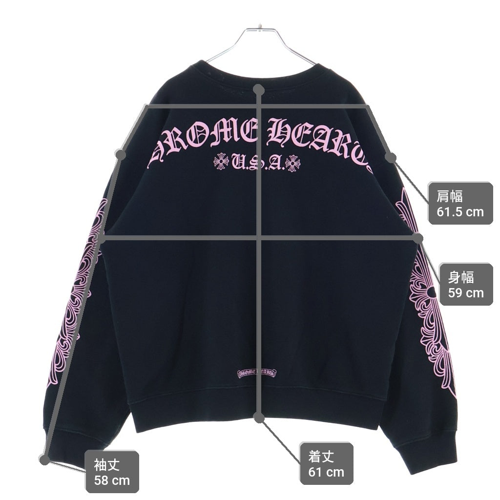 CHROME HEARTS(クロムハーツ) ×MATTY BOY SWEAT ARCH アーチロゴTバープリント スウェットパーカー ブラック/ピンク