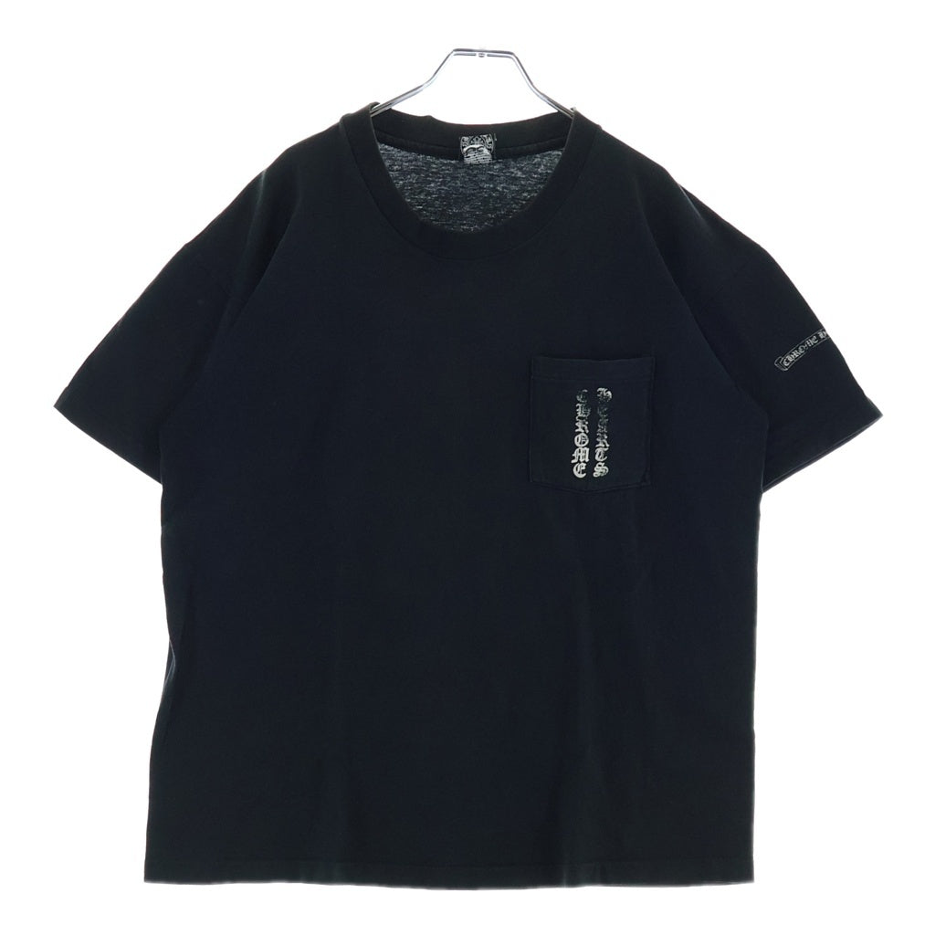 CHROME HEARTS(クロムハーツ) OLD スクロールラベル ロゴポケット半袖Tシャツカットソー ブラック
