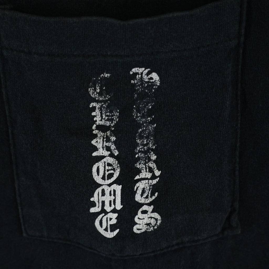 CHROME HEARTS(クロムハーツ) OLD スクロールラベル ロゴポケット半袖Tシャツカットソー ブラック