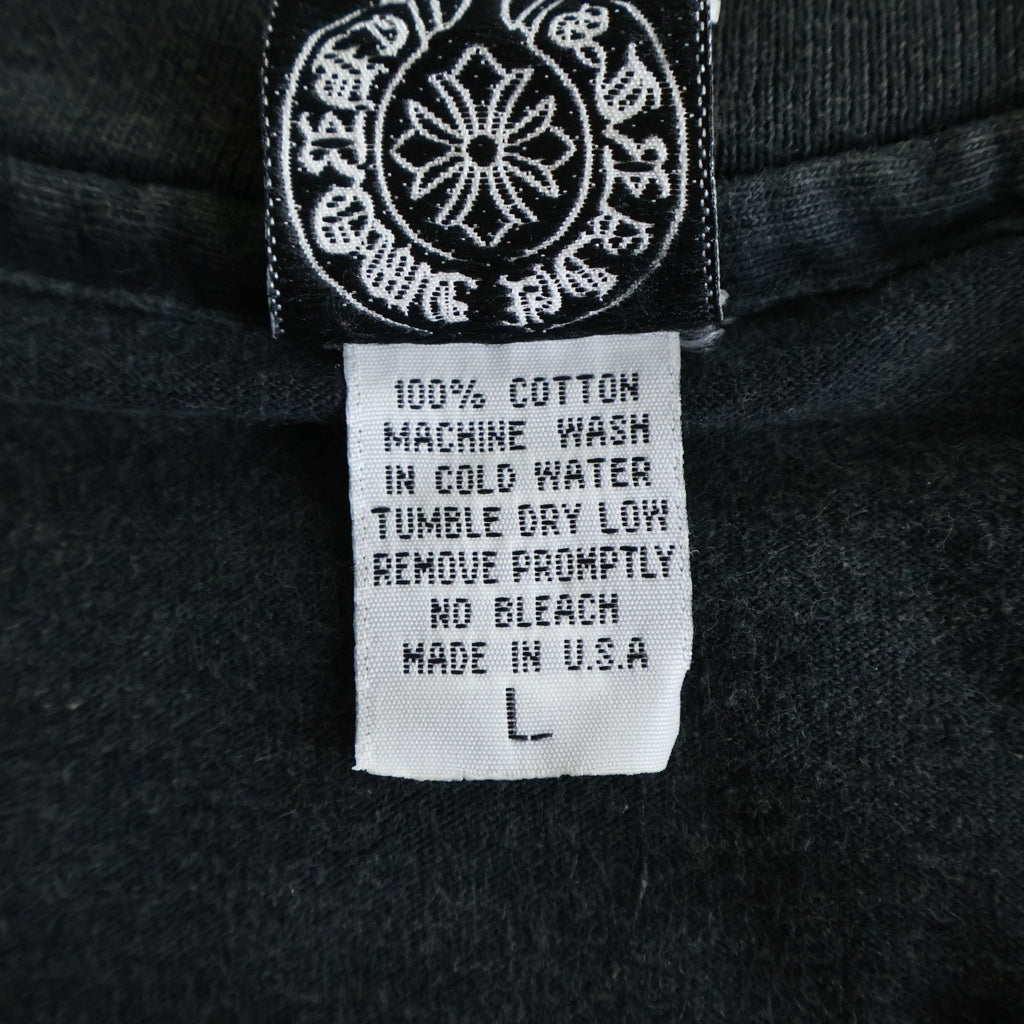 CHROME HEARTS(クロムハーツ) OLD スクロールラベル ロゴポケット半袖Tシャツカットソー ブラック
