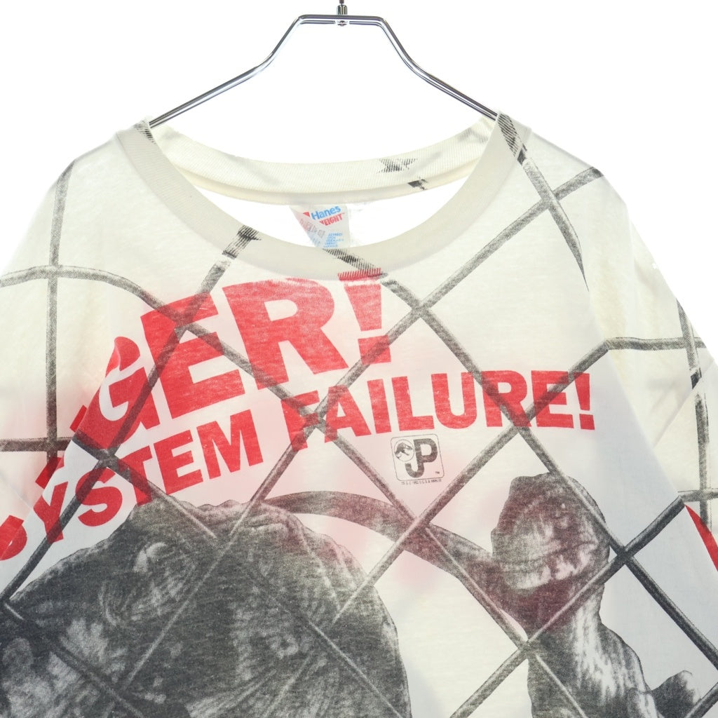 VINTAGE(ヴィンテージ) 90s JURASSIC PARK プリント半袖Tシャツカットソー ホワイト