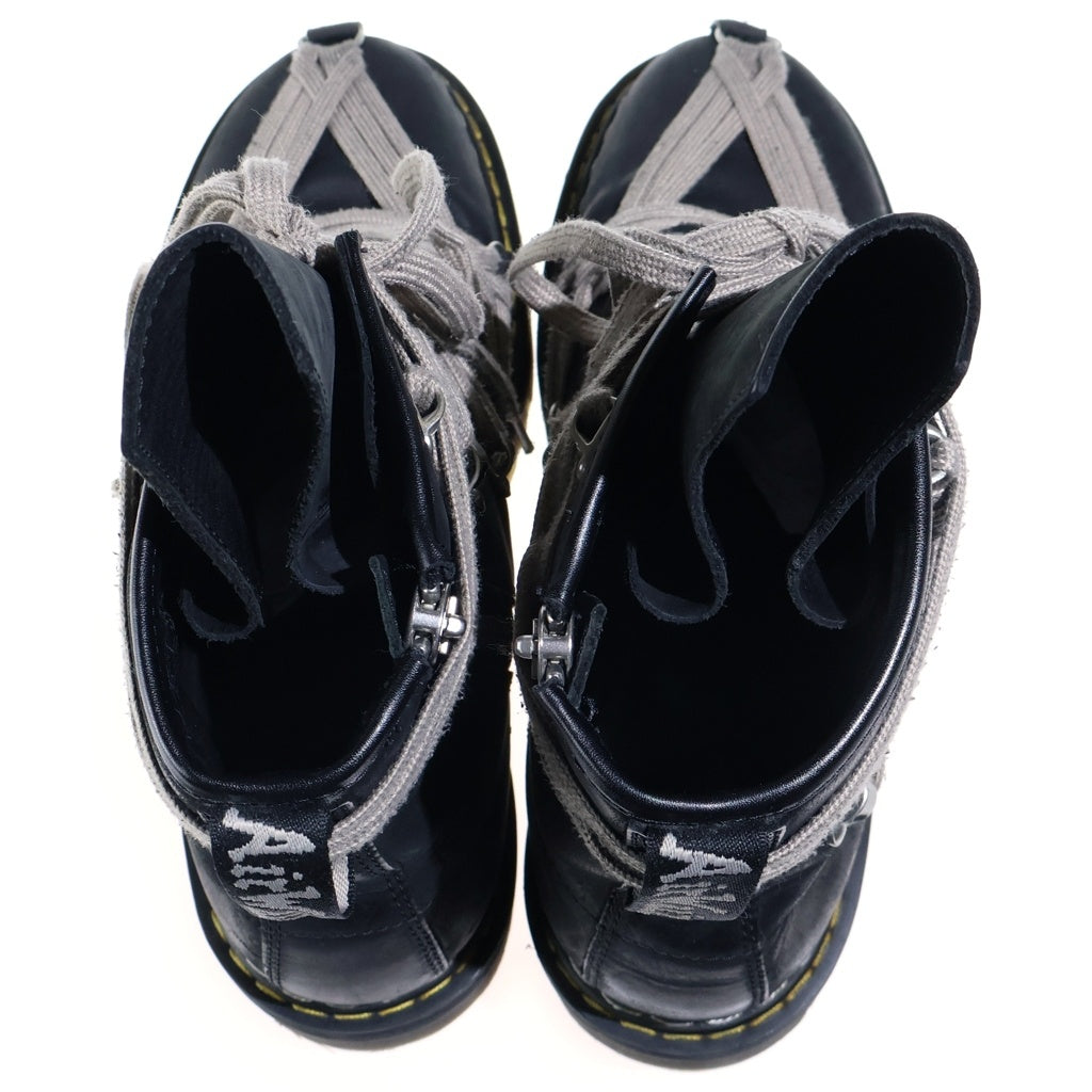Rick Owens(リックオウエンス) ×Dr.Martens 1460 Quad Sole Mega Lace Boot ドクターマーチン メガレース サイドジップ ハイカットブーツ ブラック 41818001