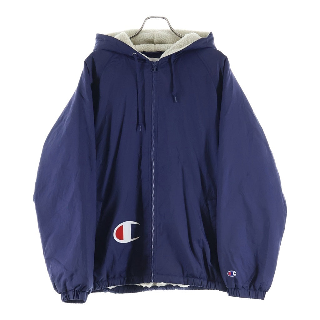 SUPREME(シュプリーム) ×Champion 17AW Sherpa Lined Hooded Jacket シェルパ ラインド フーデッド ジャケット ネイビー