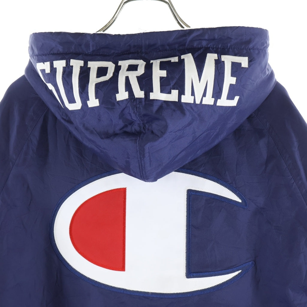 SUPREME(シュプリーム) ×Champion 17AW Sherpa Lined Hooded Jacket シェルパ ラインド フーデッド ジャケット ネイビー