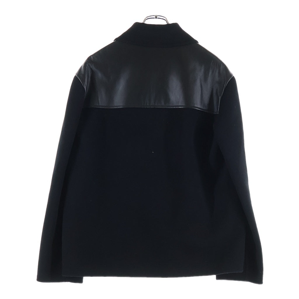 BOTTEGA VENETA(ボッテガヴェネタ) 19AW レザー切替ウールジャケット EPBV-19-1454 ブラック