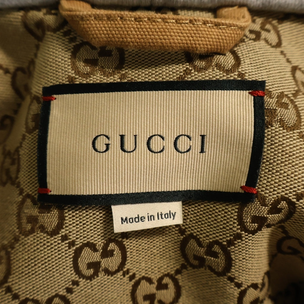 GUCCI(グッチ) Denim Jacket With Contrast Hood フード付きデニムジャケット 713883 XDCDC ブラウン