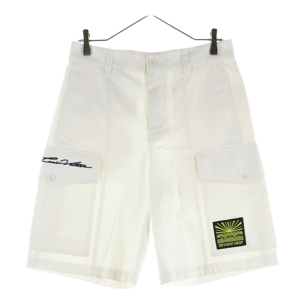 LOUIS VUITTON(ルイヴィトン) 24SS エンブロイダード コットン カーゴハーフパンツ RM241M GTX HQP79W ホワイト