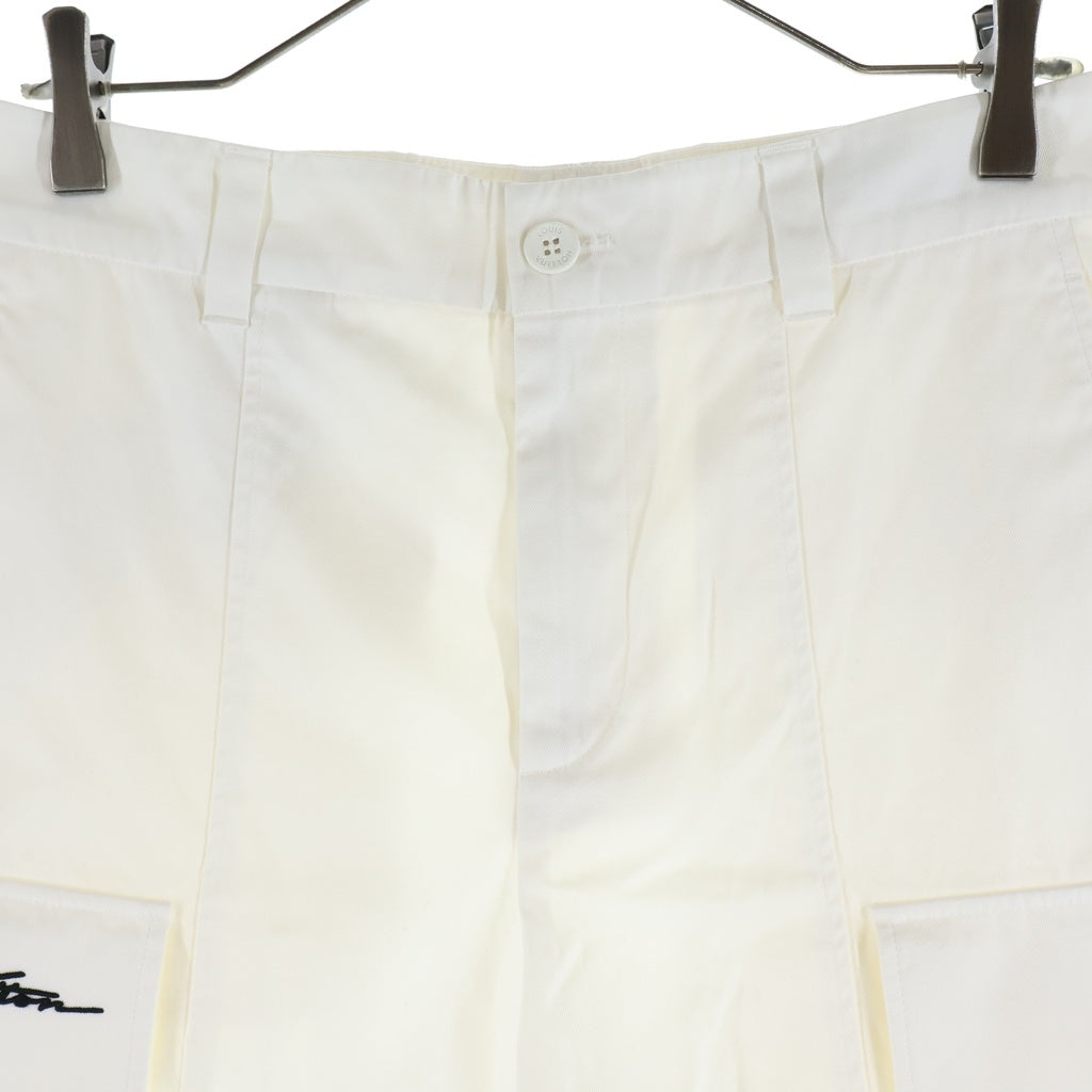 LOUIS VUITTON(ルイヴィトン) 24SS エンブロイダード コットン カーゴハーフパンツ RM241M GTX HQP79W ホワイト