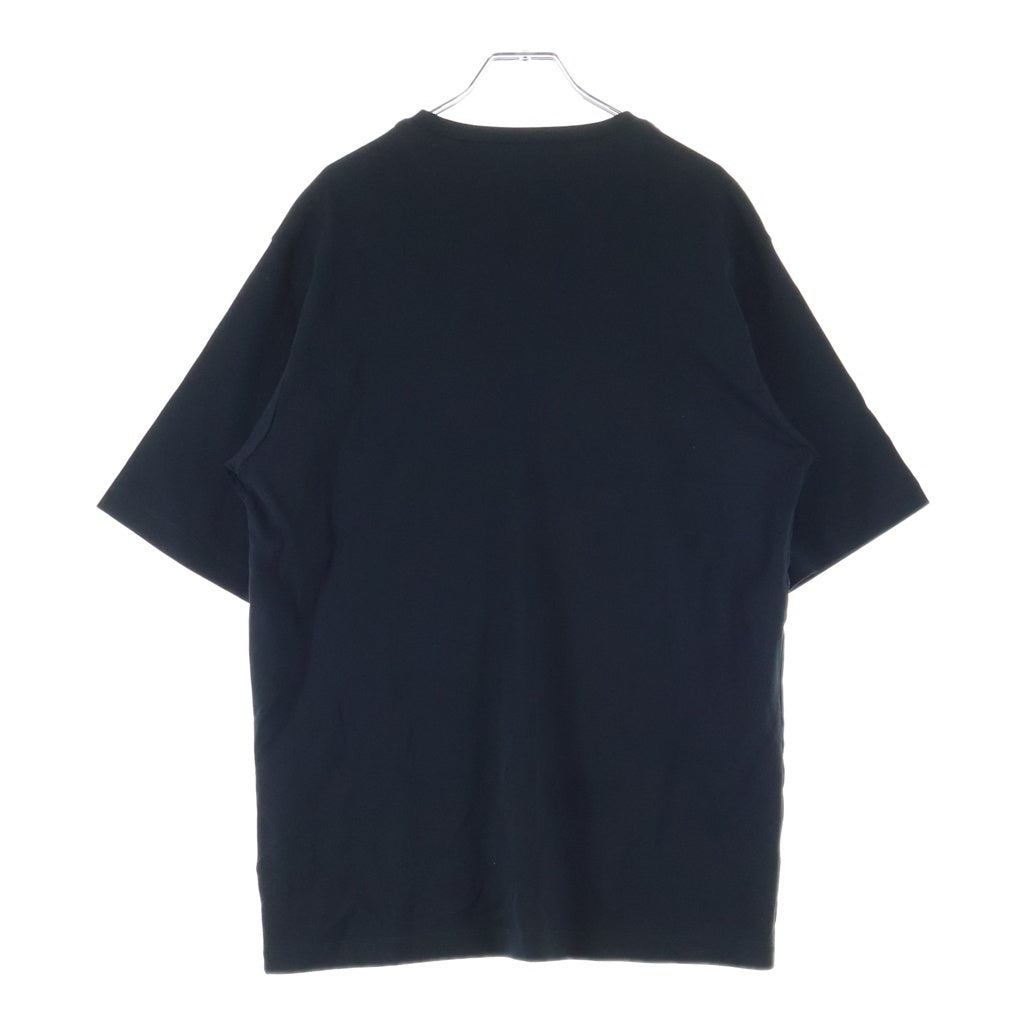 PRADA(プラダ) 23SS トライアングルロゴプレート クルーネック 半袖Tシャツカットソー UJN861 ブラック