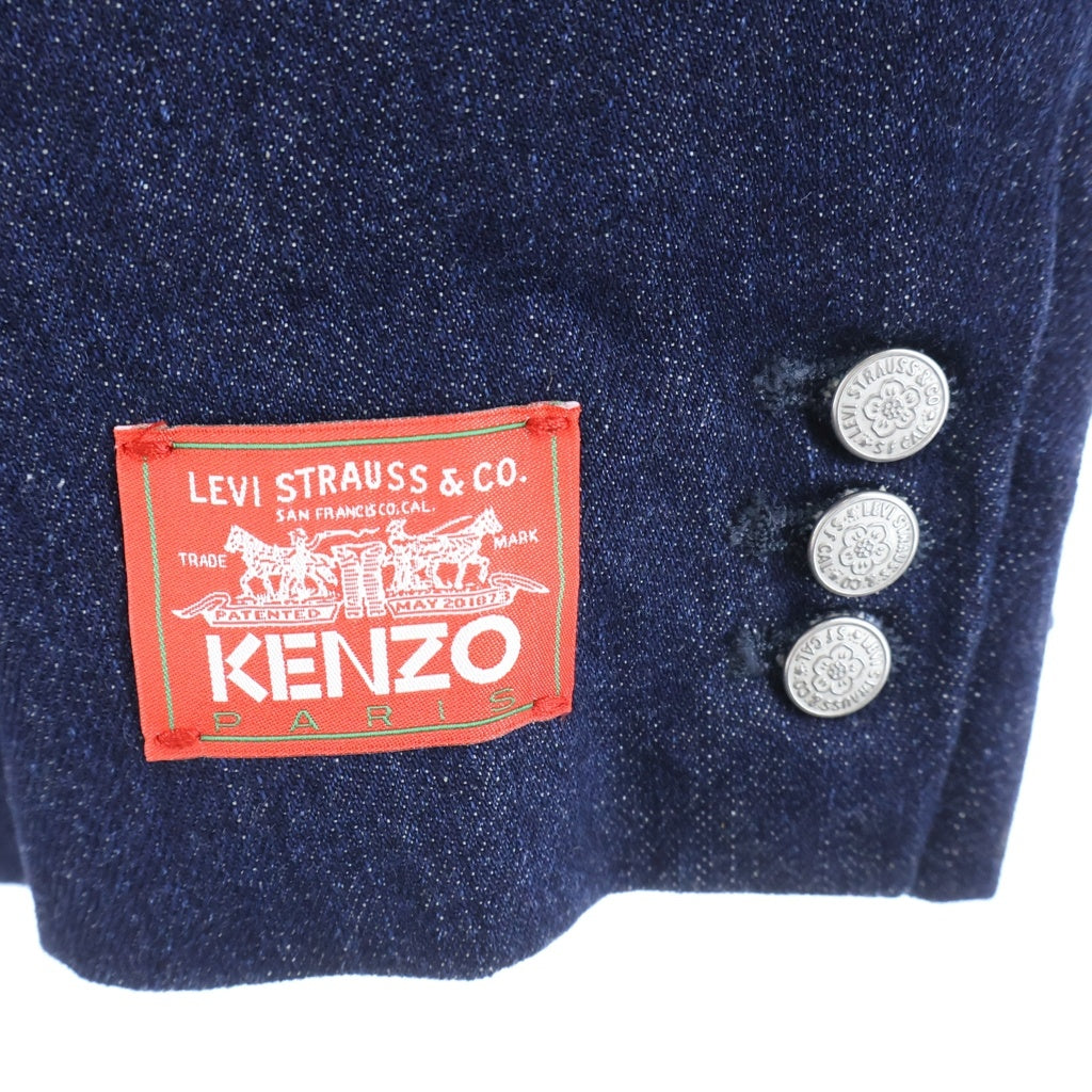 KENZO(ケンゾー) ×LEVI'S Denim Jacket リーバイス デニムテーラードジャケット FD65DV103LE1 インディゴ