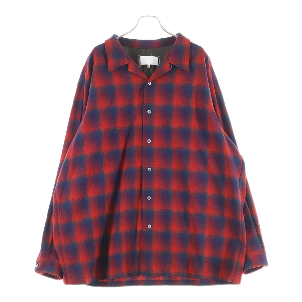 Maison Margiela(メゾンマルジェラ) 23AW PENDLETON ペンドルトン チェック長袖シャツ S67DT0010 レッド/ブラック
