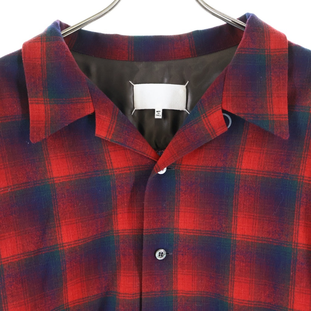 Maison Margiela(メゾンマルジェラ) 23AW PENDLETON ペンドルトン チェック長袖シャツ S67DT0010 レッド/ブラック