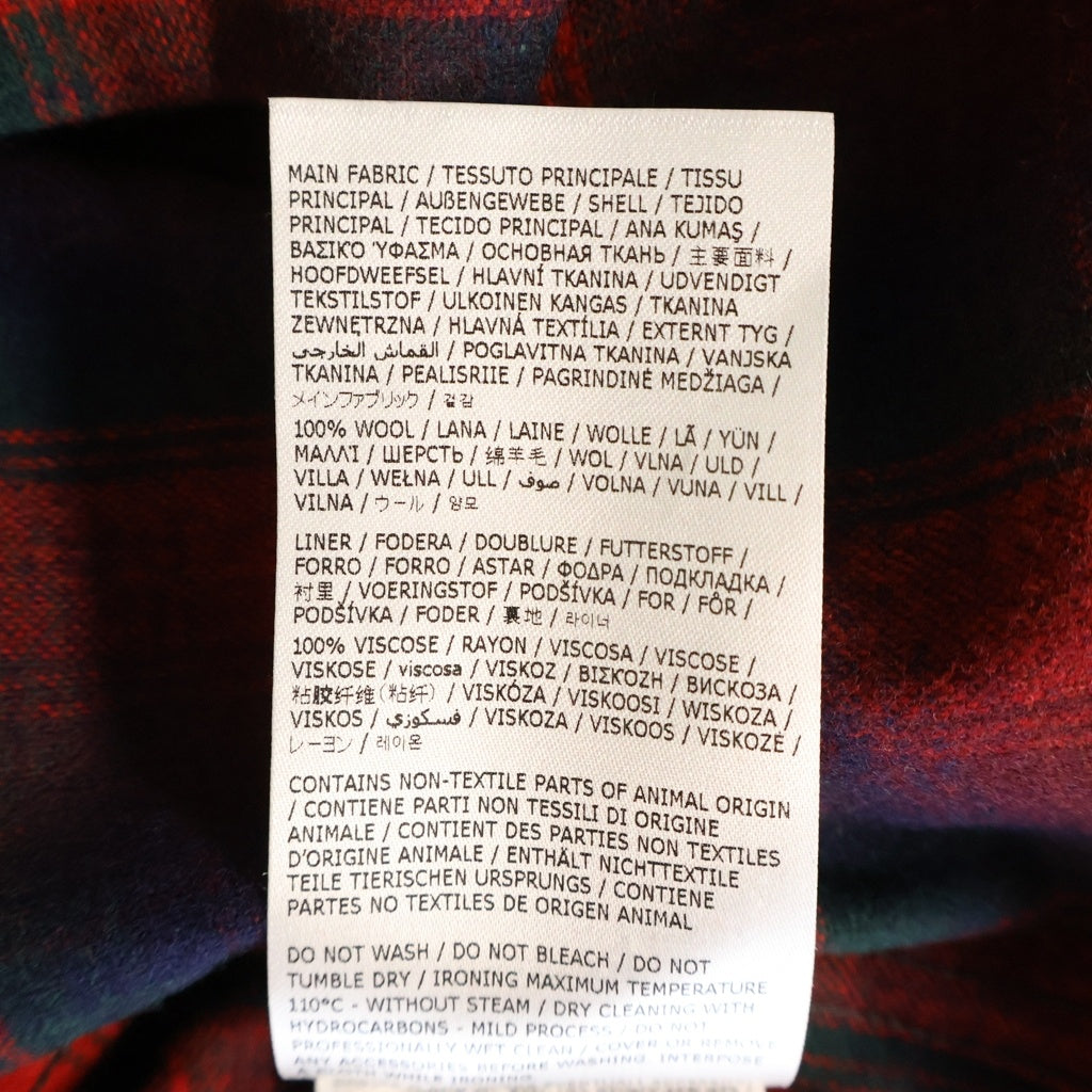 Maison Margiela(メゾンマルジェラ) 23AW PENDLETON ペンドルトン チェック長袖シャツ S67DT0010 レッド/ブラック
