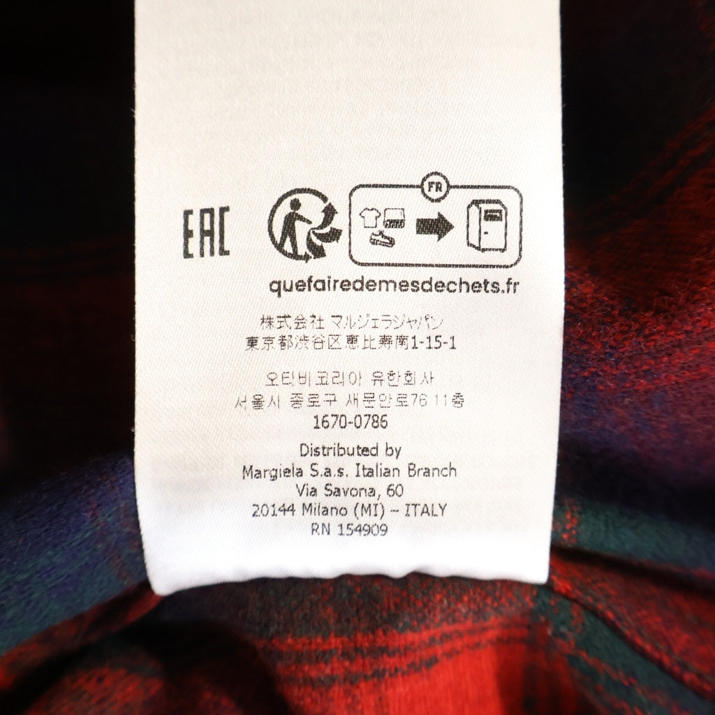 Maison Margiela(メゾンマルジェラ) 23AW PENDLETON ペンドルトン チェック長袖シャツ S67DT0010 レッド/ブラック