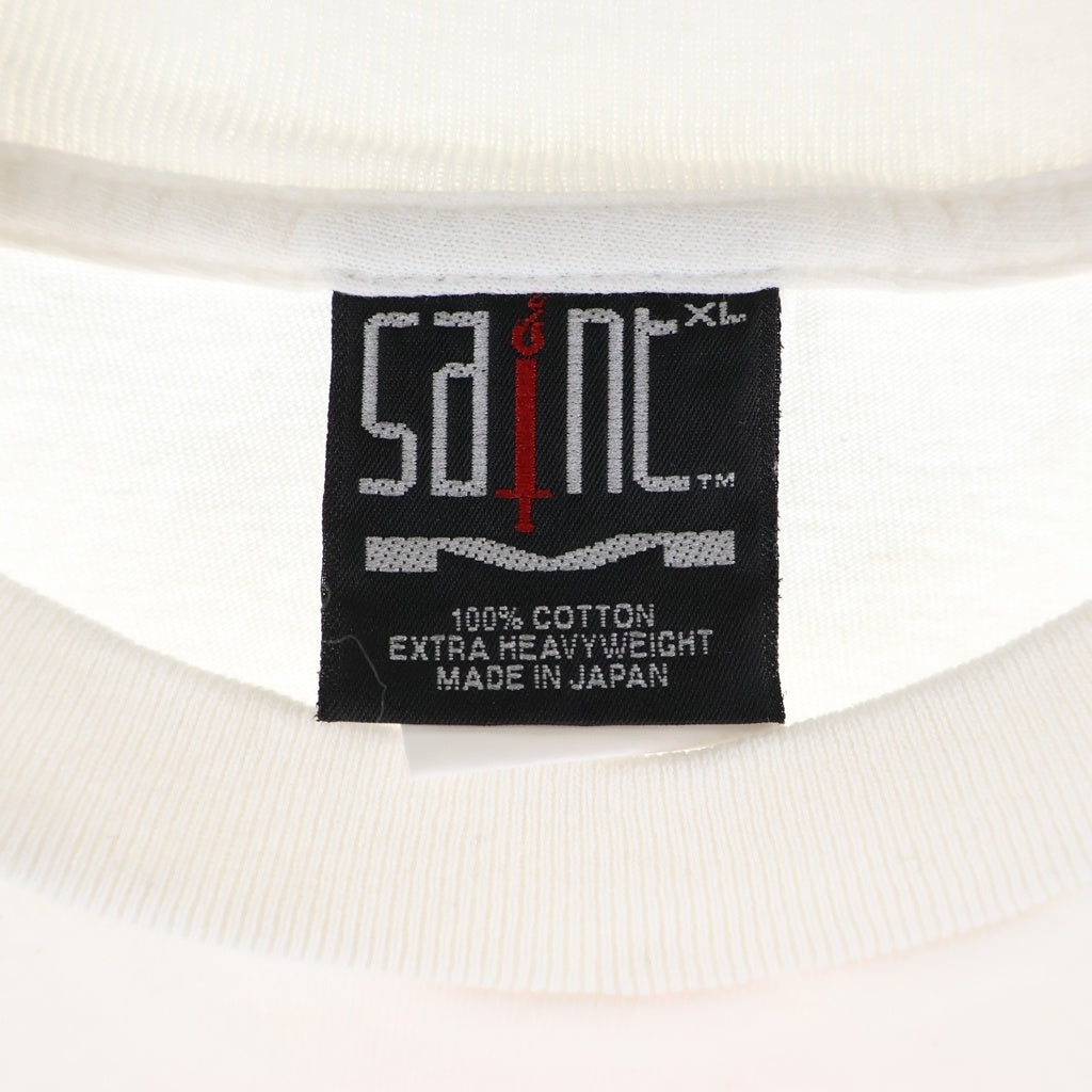 SAINT MICHAEL(セントマイケル) 25SS Heart Saint Print Tee 半袖Tシャツカットソー SM-HR1-0000-019 ホワイト