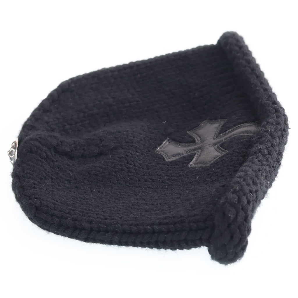 CHROME HEARTS(クロムハーツ) OLD BEANIE CASH CROSS PATCH オールド クロスパッチ付き カシミヤビーニー ニット帽子 ブラック