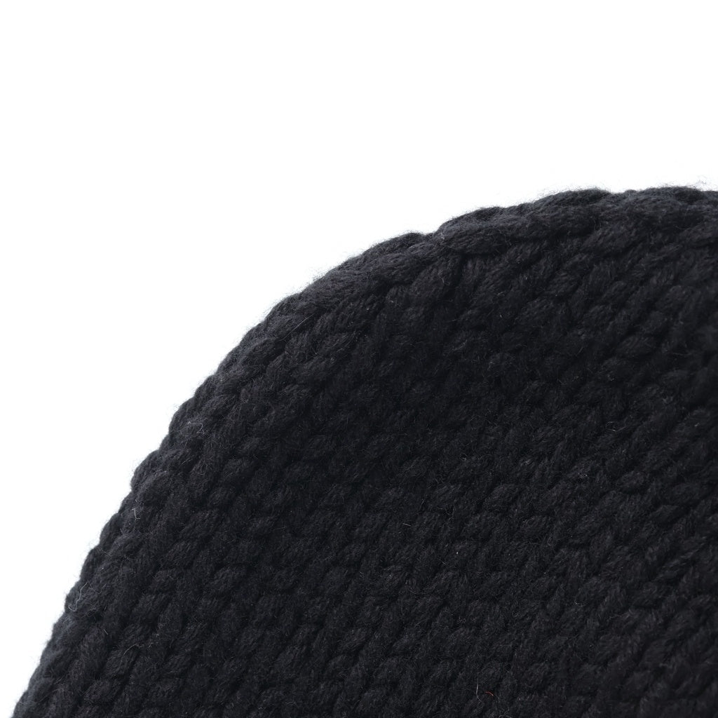 CHROME HEARTS(クロムハーツ) OLD BEANIE CASH CROSS PATCH オールド クロスパッチ付き カシミヤビーニー ニット帽子 ブラック