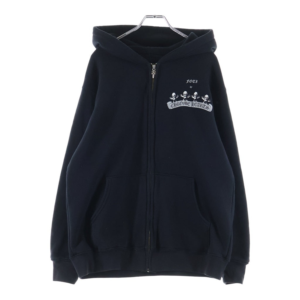 CHROME HEARTS(クロムハーツ) Foti Zip-Up Hoodie フォティ 裏地サーマルジップアップフーディー スウェットパーカー ブラック