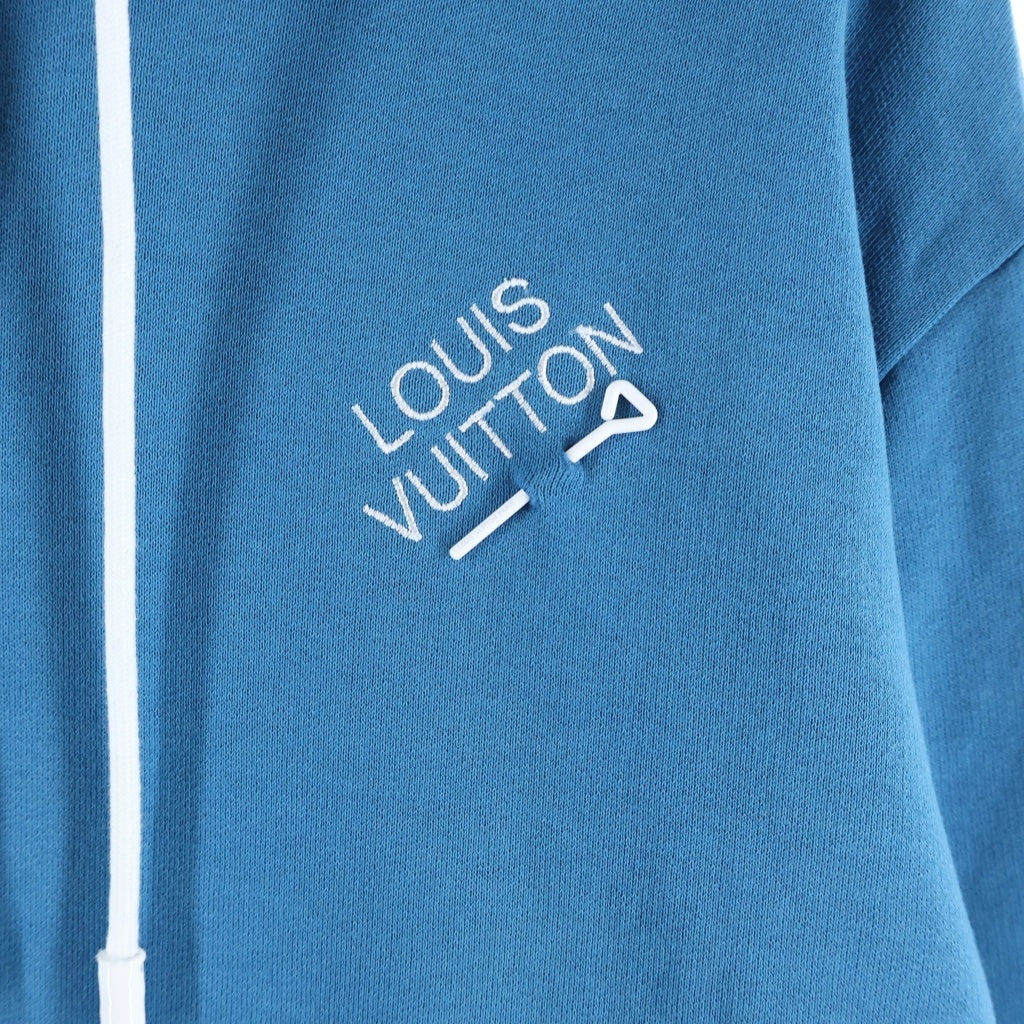LOUIS VUITTON(ルイヴィトン) 22AW シグネチャーフーディウィズエンブロイダリー プルオーバー スウェットパーカー ブルー RM222E IHN HNY56W