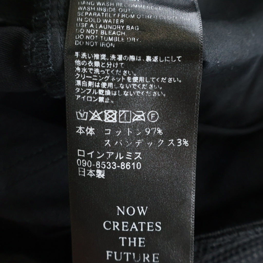 NO BRAND(ノーブランド) LOIN ARMIS Cross Zip Layer Coating Pants クロスジップレイヤーコーティングパンツ ブラック