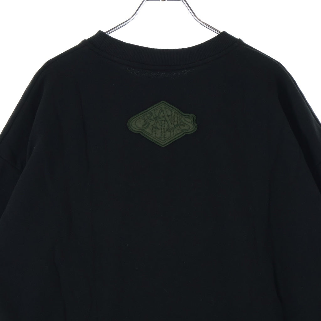 cvtvlist(カタリスト) 26SS ロゴワッペン付きスウェット半袖Tシャツ ブラック 260100025