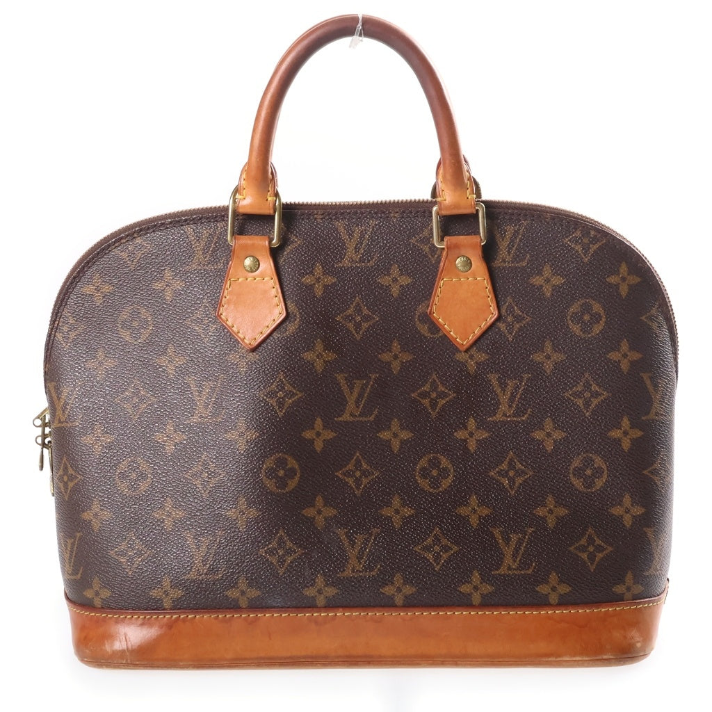 LOUIS VUITTON(ルイヴィトン) モノグラム アルマPM ハンドバッグ レザー×PVC ゴールド金具 ブラウン M51130 レディース