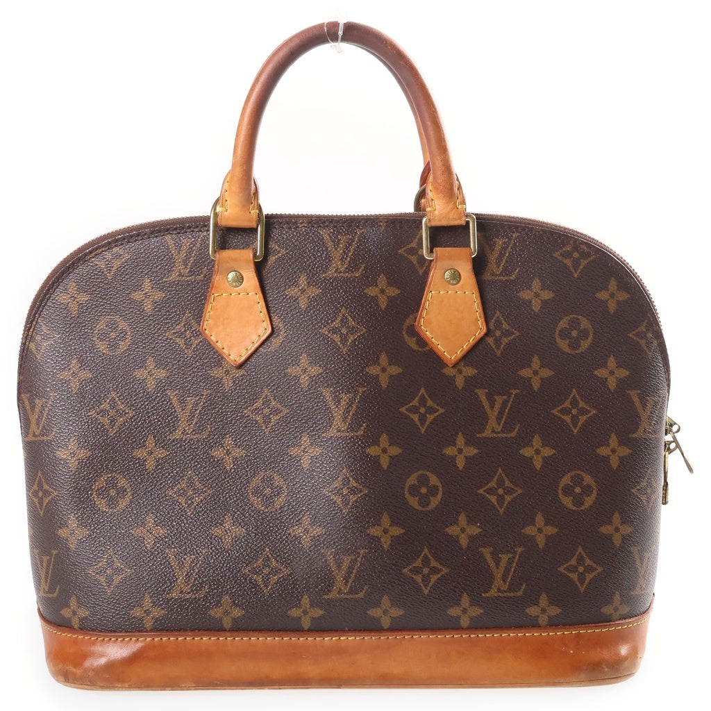 LOUIS VUITTON(ルイヴィトン) モノグラム アルマPM ハンドバッグ レザー×PVC ゴールド金具 ブラウン M51130 レディース