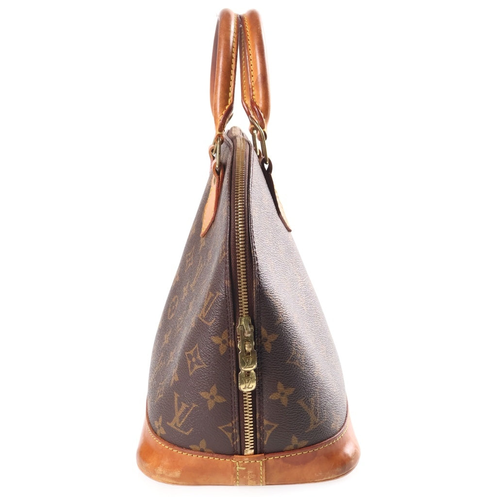 LOUIS VUITTON(ルイヴィトン) モノグラム アルマPM ハンドバッグ レザー×PVC ゴールド金具 ブラウン M51130 レディース