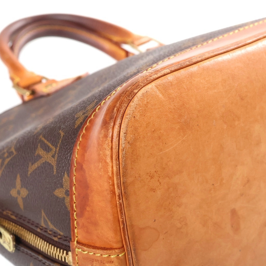 LOUIS VUITTON(ルイヴィトン) モノグラム アルマPM ハンドバッグ レザー×PVC ゴールド金具 ブラウン M51130 レディース