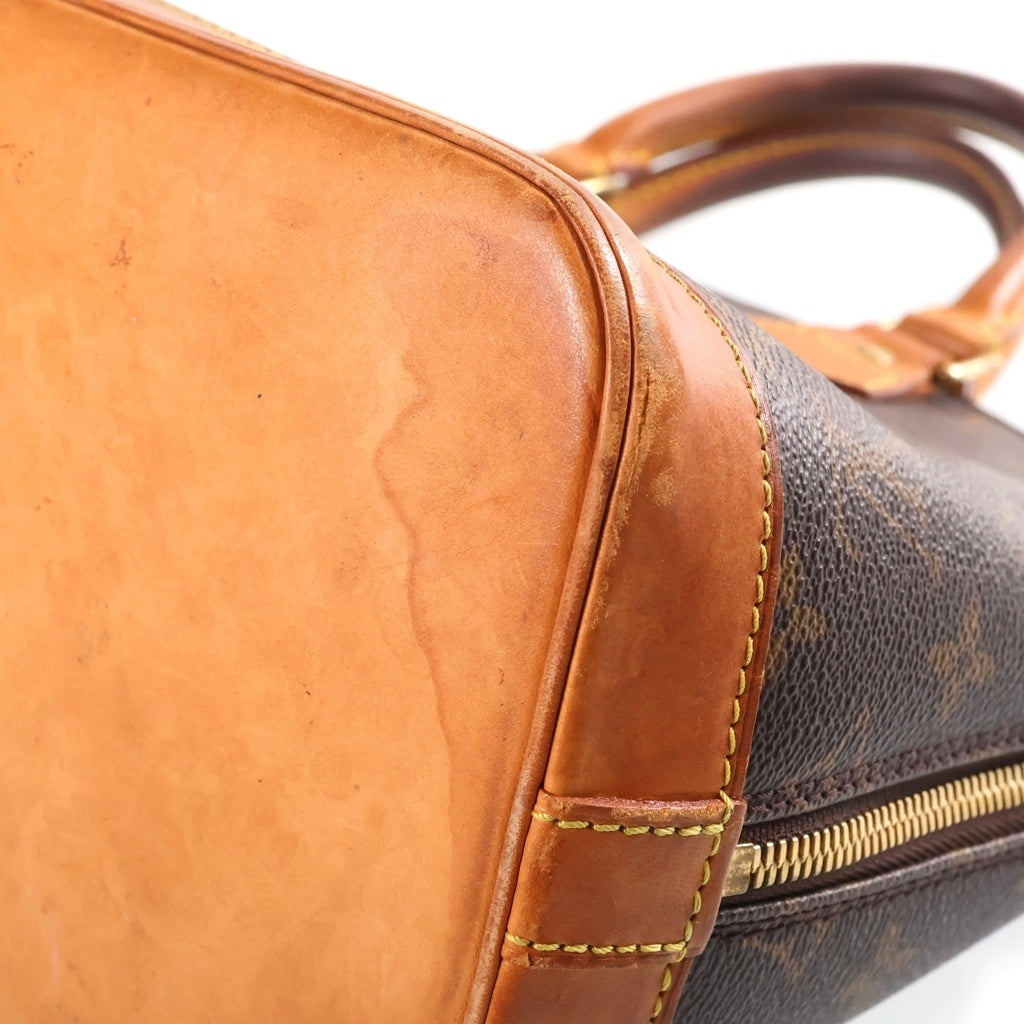 LOUIS VUITTON(ルイヴィトン) モノグラム アルマPM ハンドバッグ レザー×PVC ゴールド金具 ブラウン M51130 レディース