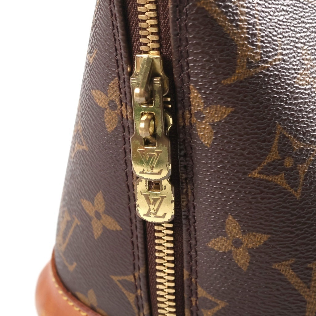 LOUIS VUITTON(ルイヴィトン) モノグラム アルマPM ハンドバッグ レザー×PVC ゴールド金具 ブラウン M51130 レディース