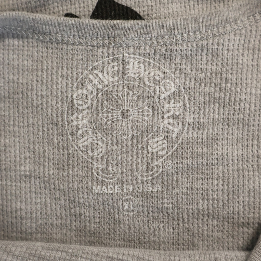 CHROME HEARTS(クロムハーツ) Thermal L/S Tee ヴァインダガー サーマルロングカットソー 長袖Tシャツ グレー