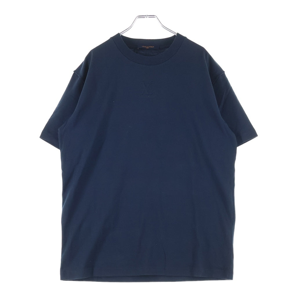 LOUIS VUITTON(ルイヴィトン) エンボス LVロゴ インサイドアウト クルーネック 半袖Tシャツカットソー RM231Q DT3 HNY55W ネイビー