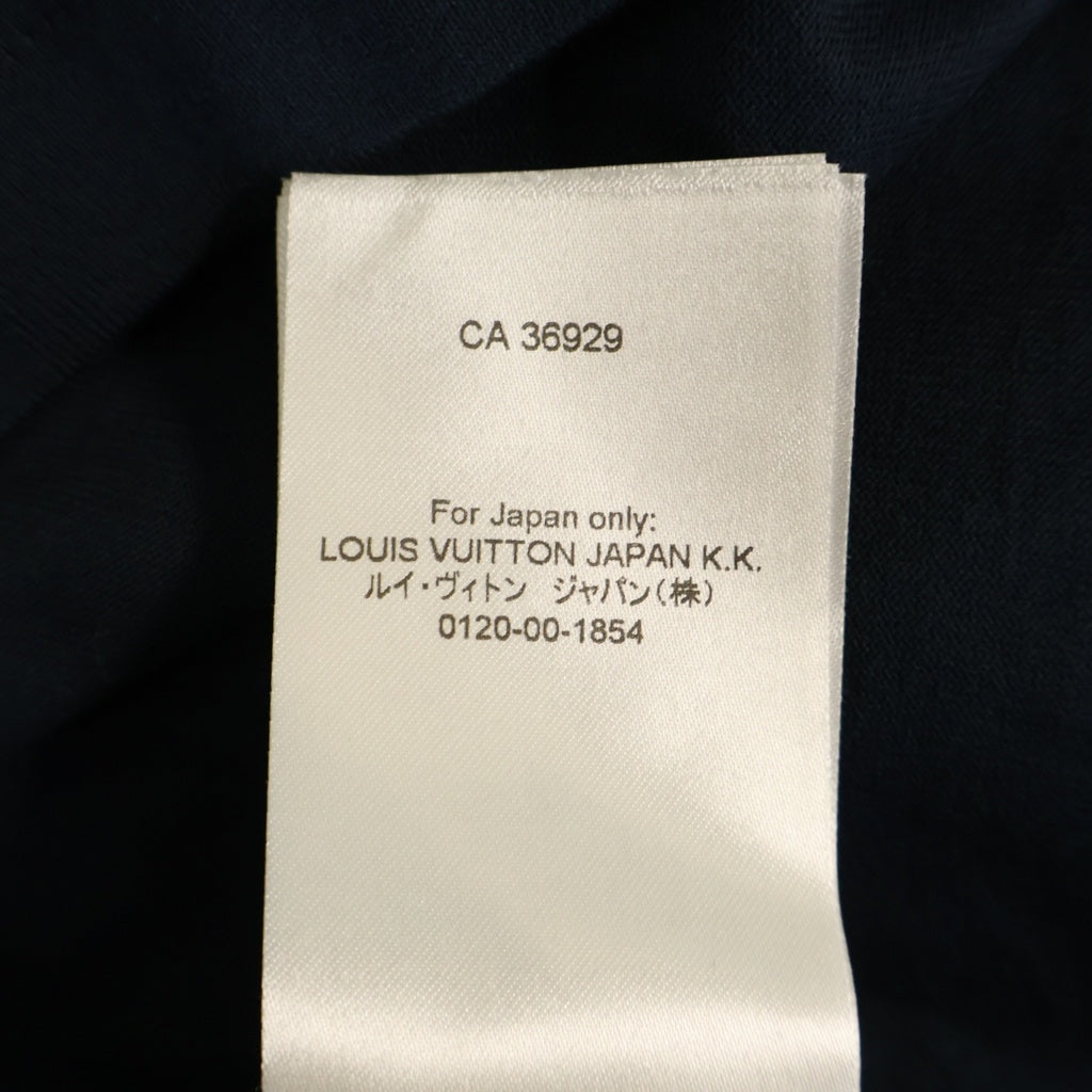 LOUIS VUITTON(ルイヴィトン) エンボス LVロゴ インサイドアウト クルーネック 半袖Tシャツカットソー RM231Q DT3 HNY55W ネイビー