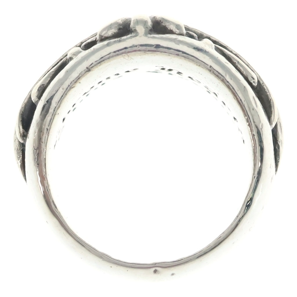 CHROME HEARTS(クロムハーツ) FLRL CRS 1SAP フローラルクロス ワンポイントサファイア リング シルバー