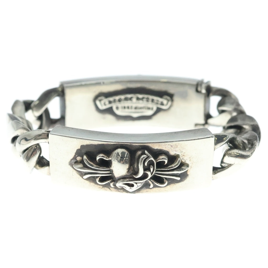 CHROME HEARTS(クロムハーツ) OLD ID DBL FLRL DGGR オールド ダブルIDフローラルハートダガーブレスレット シルバー