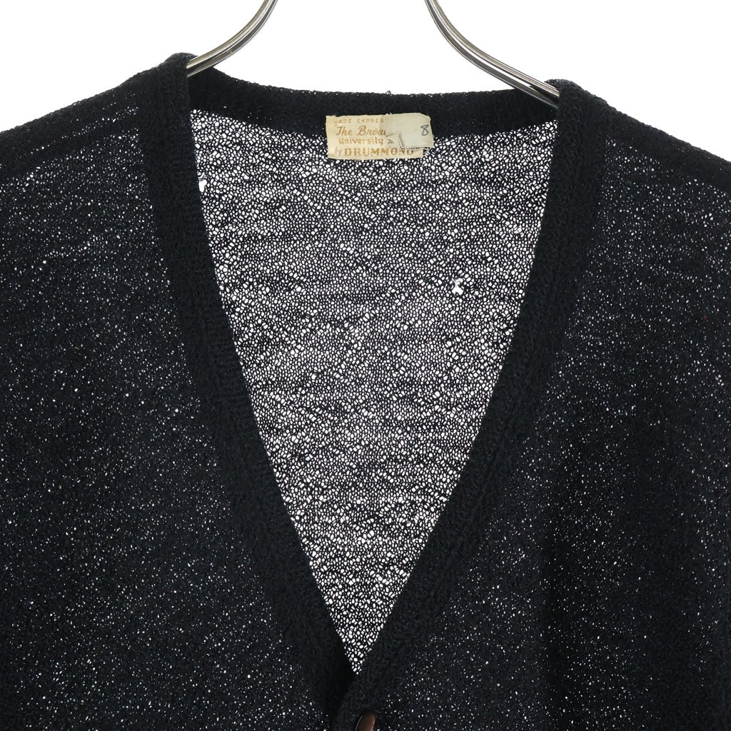 VINTAGE(ヴィンテージ) DRUMMOND 60's エルボーパッチ モヘアカーディガン ブラック