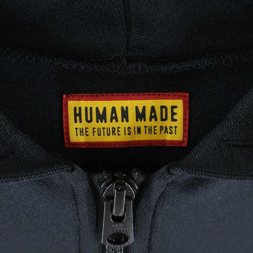 HUMAN MADE(ヒューマンメイド) 25AW ZIP-UP HOODIE ジップアップフーディ ジップパーカー HM30CS019 ブラック