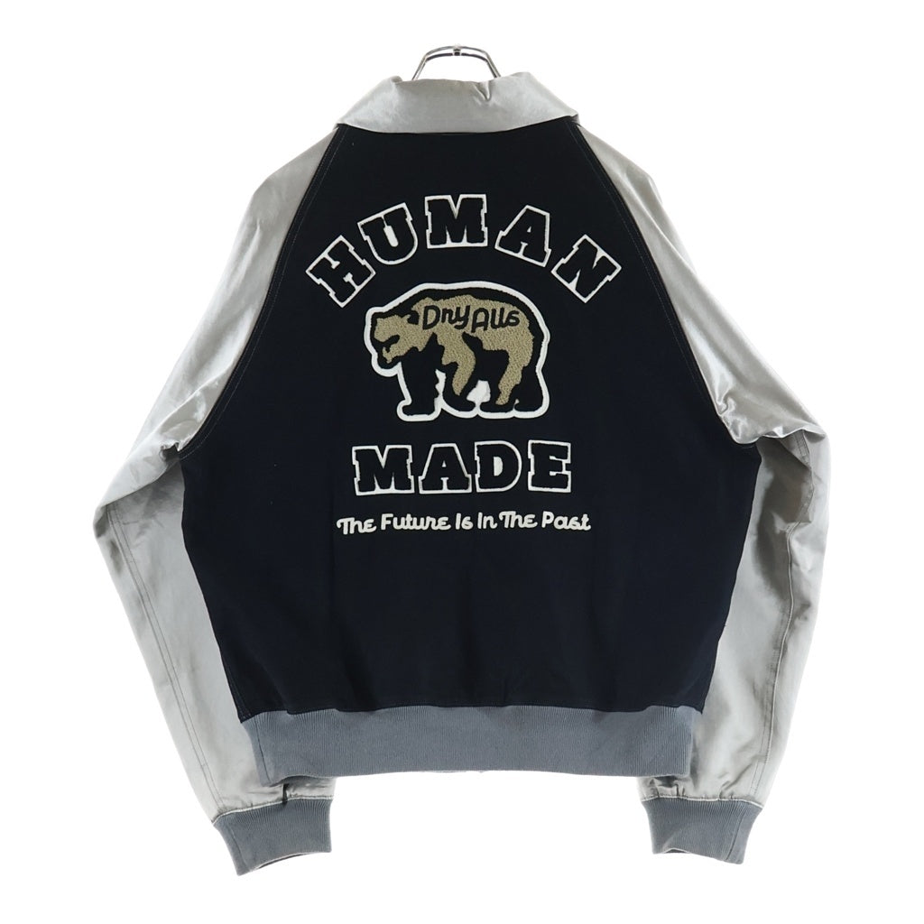 HUMAN MADE(ヒューマンメイド) Satin Varsity Jacket サテン バーシティジャケット HM30JK012 ブラック/グレー