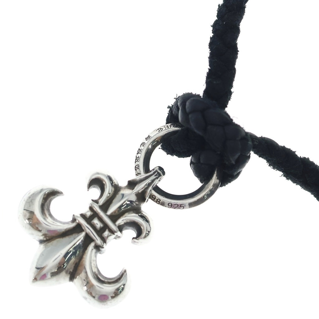 CHROME HEARTS(クロムハーツ) BS FLUER LB BSフレアペンダント レザーブレイド Wレザーブレイド ペンダントネックレス