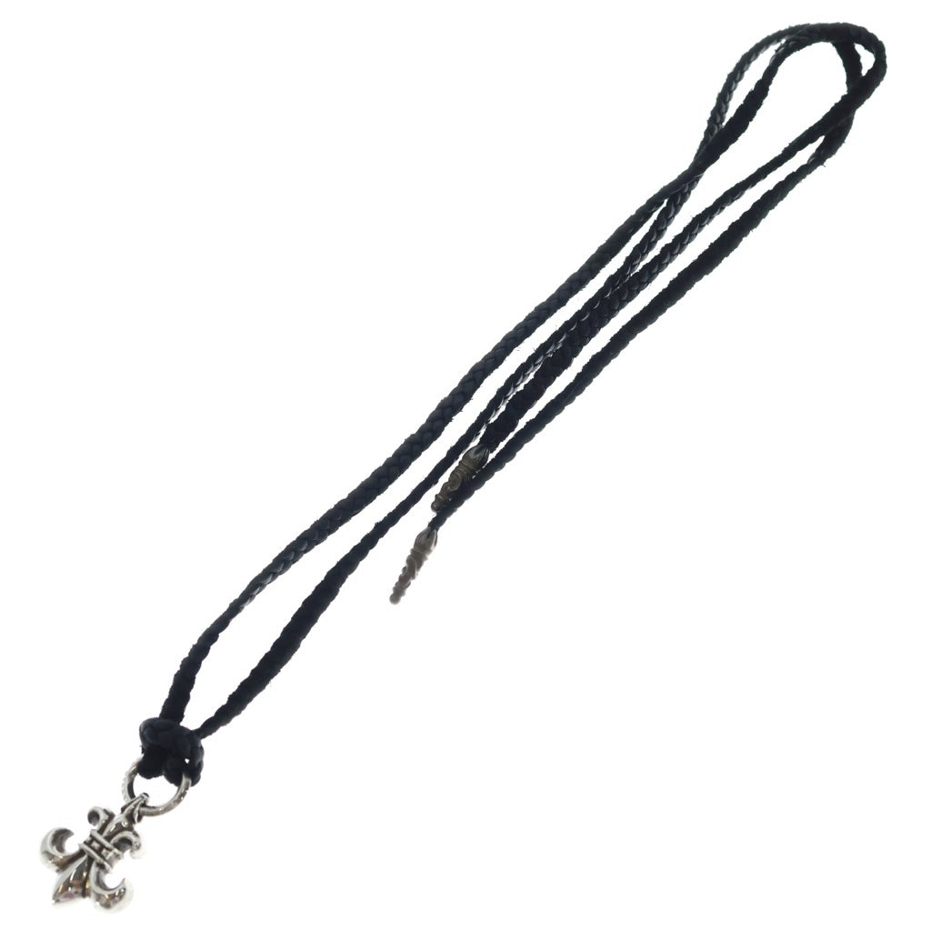CHROME HEARTS(クロムハーツ) BS FLUER LB BSフレアペンダント レザーブレイド Wレザーブレイド ペンダントネックレス
