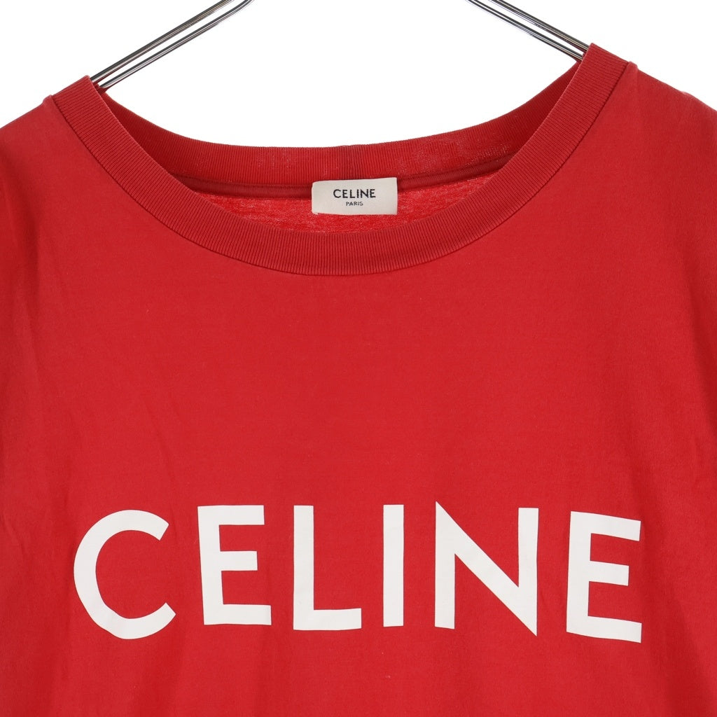CELINE(セリーヌ) ロゴプリント クルーネック半袖Tシャツ 2X681501F レッド