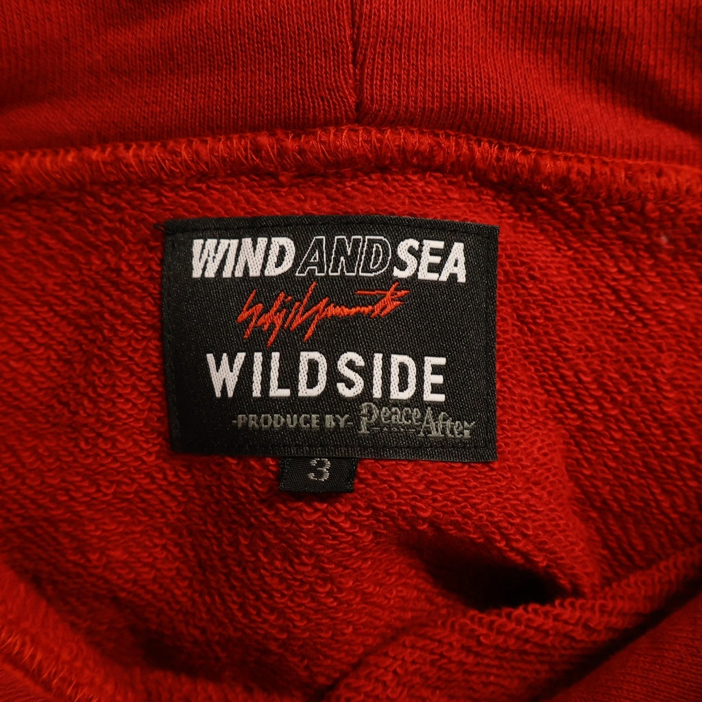WIND AND SEA(ウィンダンシー) ×WILDSIDE YOHJI YAMAMOTO プルーオーバーパーカー WS-22WSHD-01 レッド